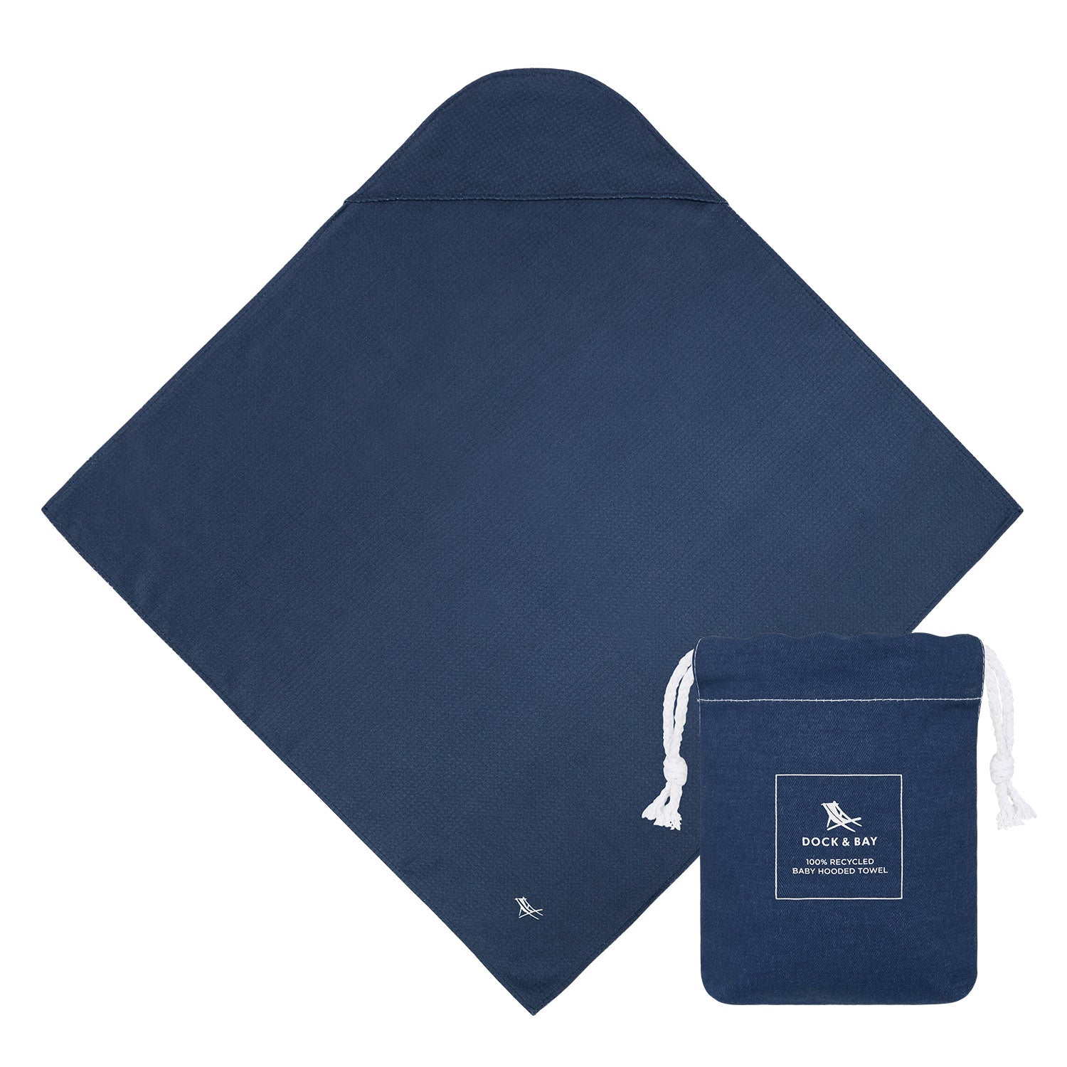 Dock & Bay Baby Hooded Towels - Midnight Navy - Image 2