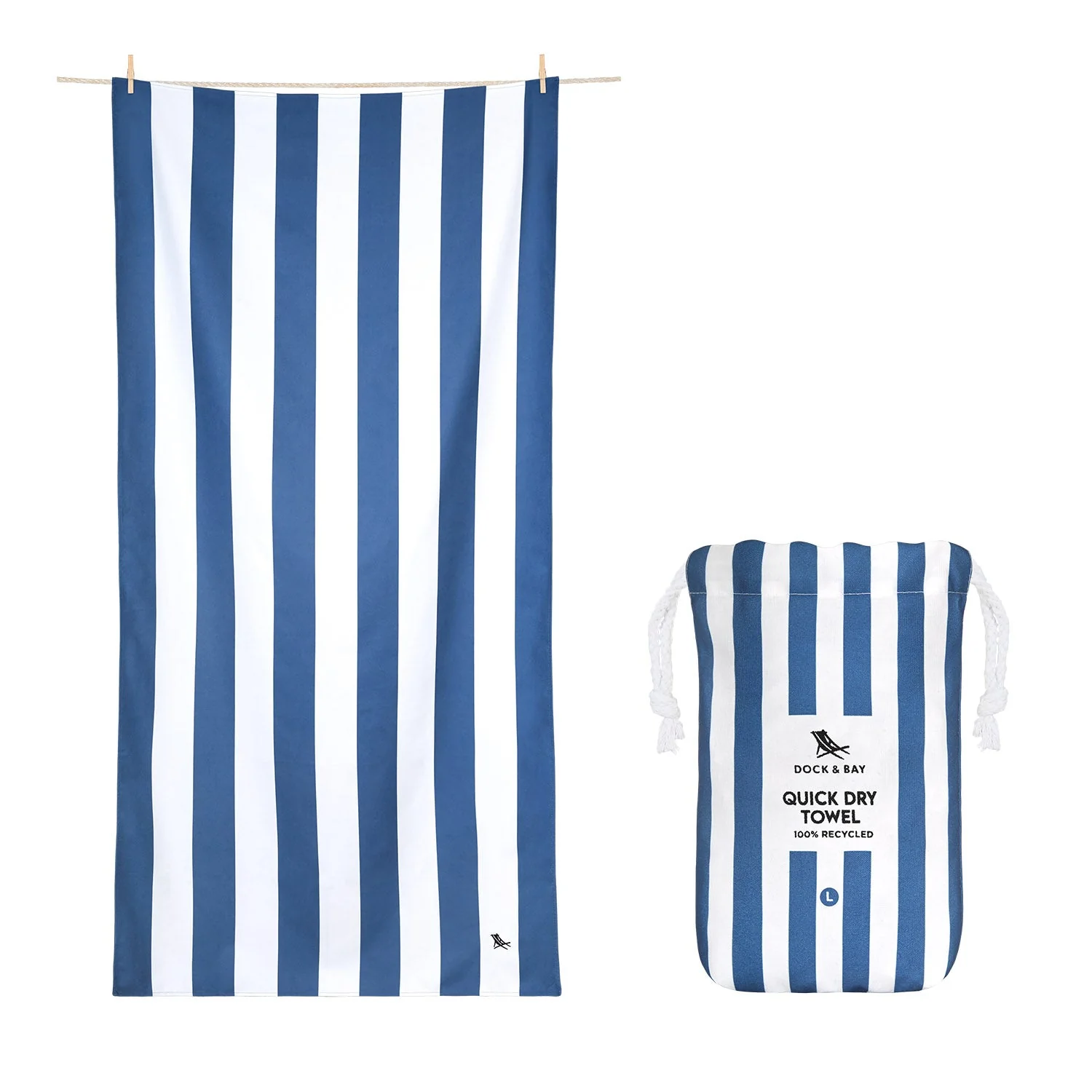 Dock & Bay Quick Dry Towel - Whitsunday Blue - Image 15