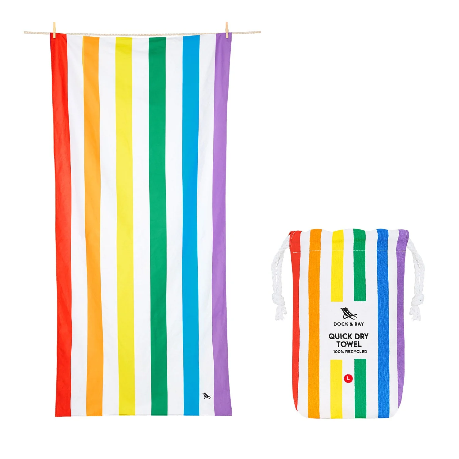 Dock & Bay Quick Dry Towel - Rainbow Skies - Image 10