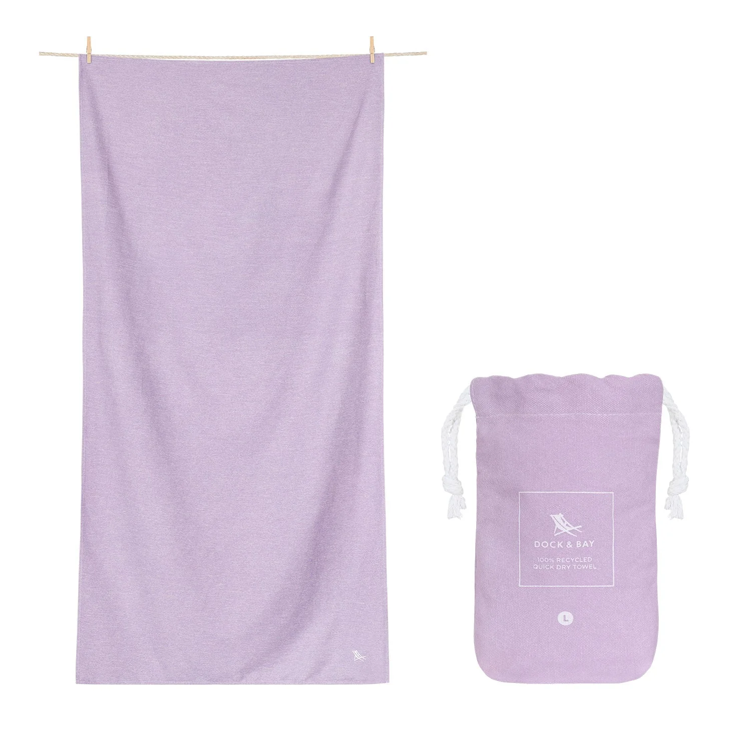 Dock & Bay Quick Dry Towel - Meadow Lilac - Image 12