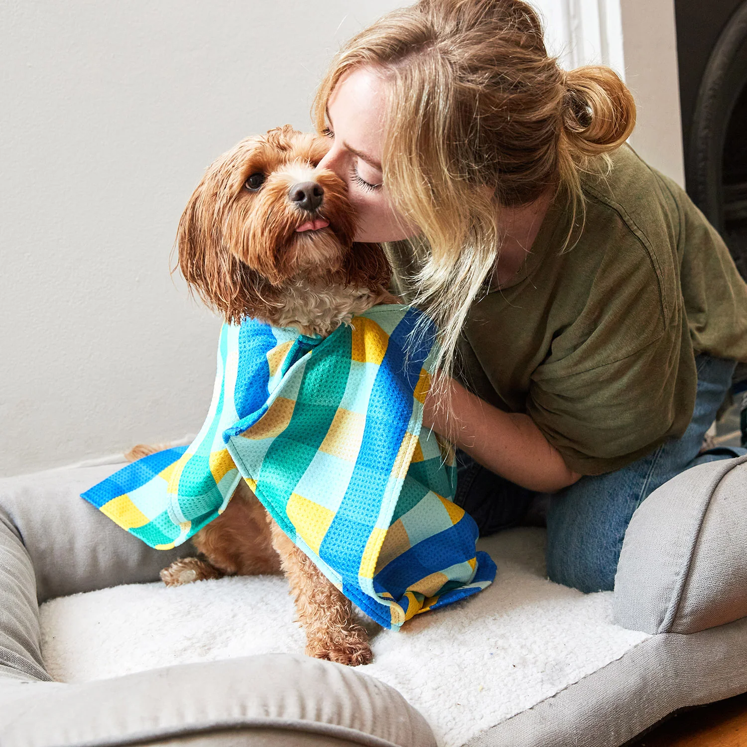Dock & Bay Dog Towel - Puppy Plaid - Image 5