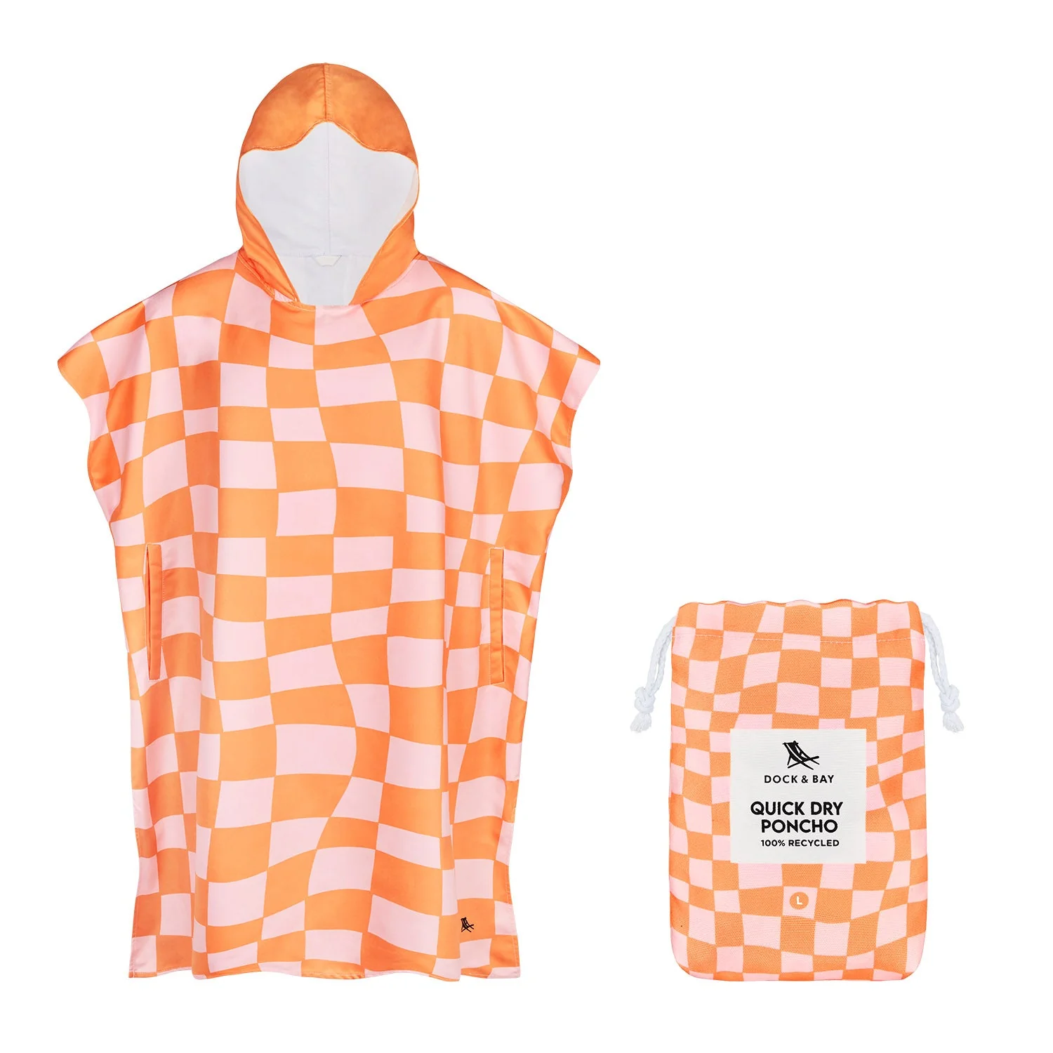 Dock & Bay Poncho - Adults - Groovy Check - Image 15