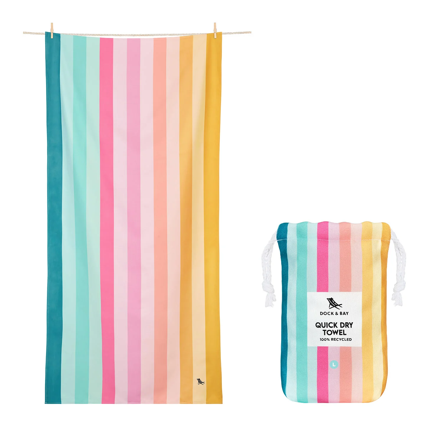 Dock & Bay Quick Dry Towels - Party in Pink (Set of 4) - Image 6